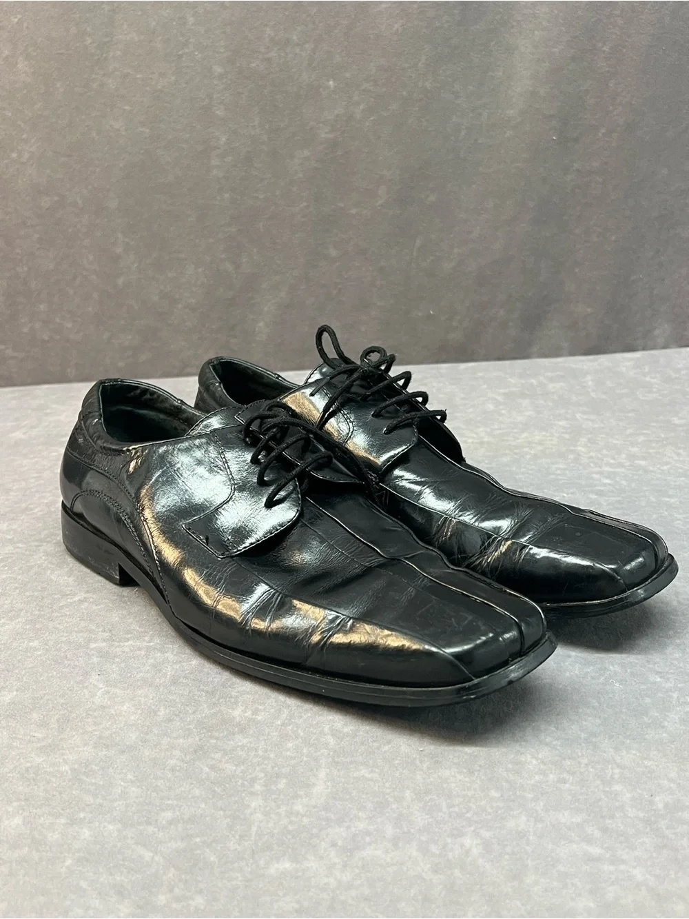 Giorgio Brutini Men's Black Leather Lace-Up Oxfords